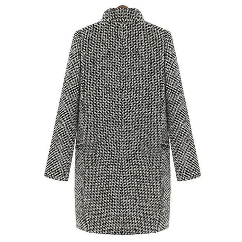 Cappotto Donna Tweed Elegante – Doppio Petto, Stile Classico