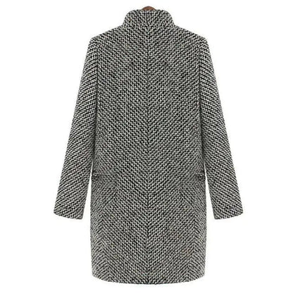 Cappotto Donna Tweed Elegante – Doppio Petto, Stile Classico