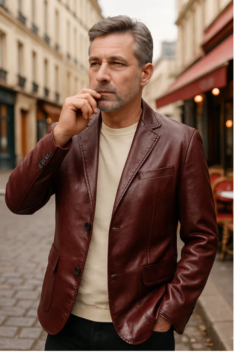 Luc™ – Giacca in pelle raffinata